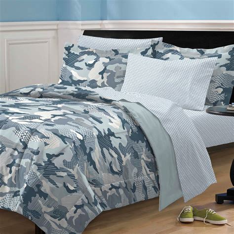 blue camouflage comforter|blue camouflage bedding full size.